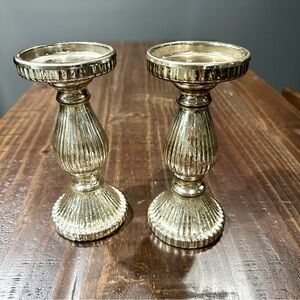 Candle Holders - Mercury Glass